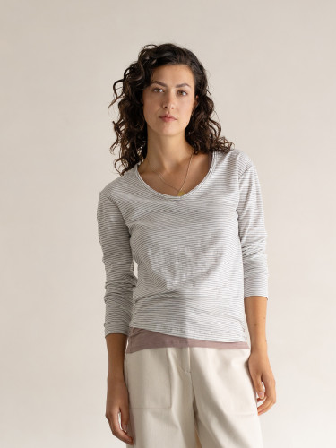 Loose v-neck longsleeves