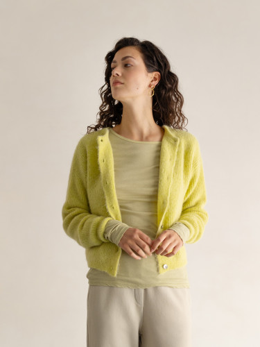 Two-way knit cardigan