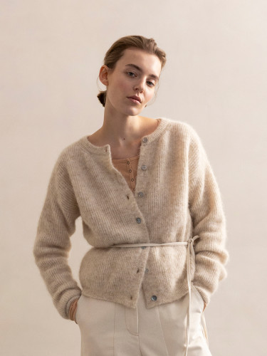 Two-way knit cardigan