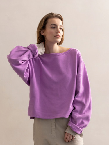 Loose sweat top l/s