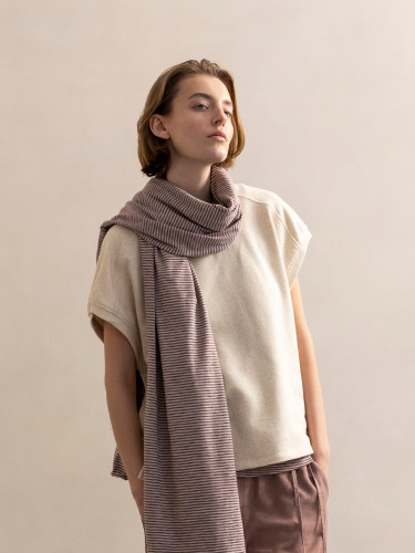 Jersey scarf stripes