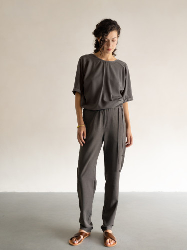 Loose lyocell woven pants