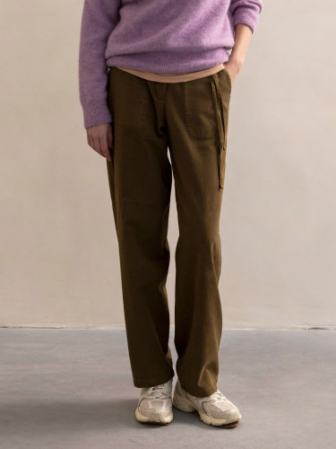 Wide woven pants