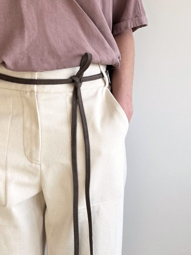 Suede belt