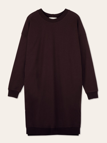 Dropped-shoulder sweater dress