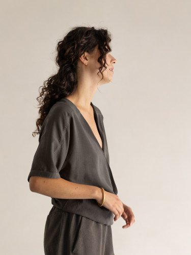 Two-way lyocell top s/s